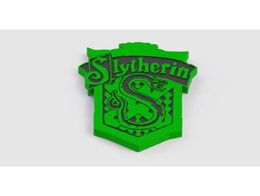 slytherin house crest dual extrusion 3d printing harry potter 3d print model - Mito3D