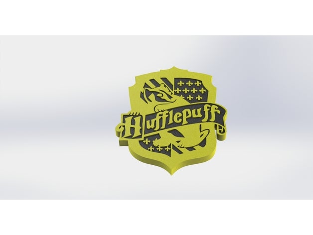 hufflepuff casa de la cresta doble extrusión 3d impresión harry potter 3D print model - Mito3D