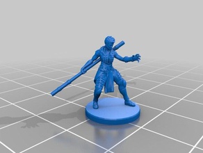 human monk miniature toy game accessories 3dprintable dungeons dragons tabletop 3d print model - Mito3D