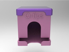 qtip-Spender rnd Container Halter q-tip 3d print model - Mito3D