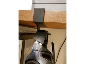 underdesk cuffie titolare 40mm 90deg audio 3d print model - Mito3D