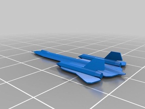 sr-71 esculturas aeronaves secretária de brinquedo 3d print model - Mito3D