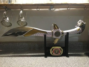 legacy saba stand v1 morpher mount option 199mm tall other display mmpr power rangers 3d print model - Mito3D
