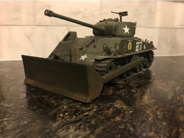 m4 sherman bulldozer de la charrue rc des véhicules m4a3 m4a3e8 les réservoirs ww2 3D print model - Mito3D