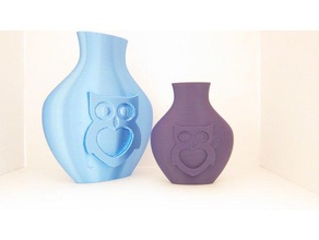 needs owl vase low detail household animal bird bowl case easy print simple vases 3d print model - Mito3D