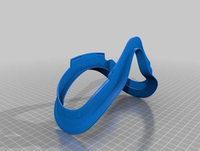 long oculus rift facial interface 10mm extra video games 3d print model - Mito3D