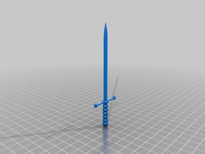 sword decor medieval weapon swords 3d print model - Mito3D