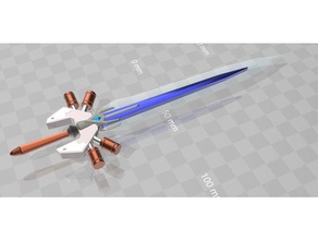play arts ultima weapon ffvii 3d printing fantasy final 7 vii sword ultimaker 3d print model - Mito3D