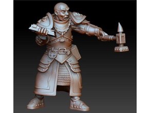 warrior priest remastered people fantasy miniature tabletop warhammer 3d print model - Mito3D