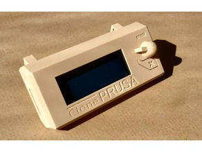 clone prusa mk3 tampa do lcd botão de suporte 3d a impressora partes lcd2004 caso montagem i3 3d print model - Mito3D