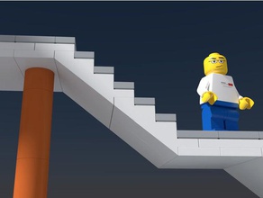 lego modular compatível escadas construção brinquedos blocos de tijolo 3d print model - Mito3D