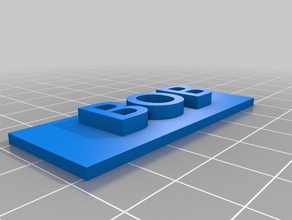 mon personnalisée plaque signalétique des signes logos 3d print model - Mito3D