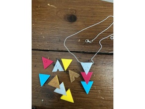 intercambiabili triangoli ciondolo gioielli art deco cool funky geometrica collana 3d print model - Mito3D