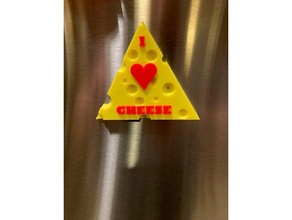 love cheese fridge magnet kitchen dining refrigerator 3d print model - Mito3D