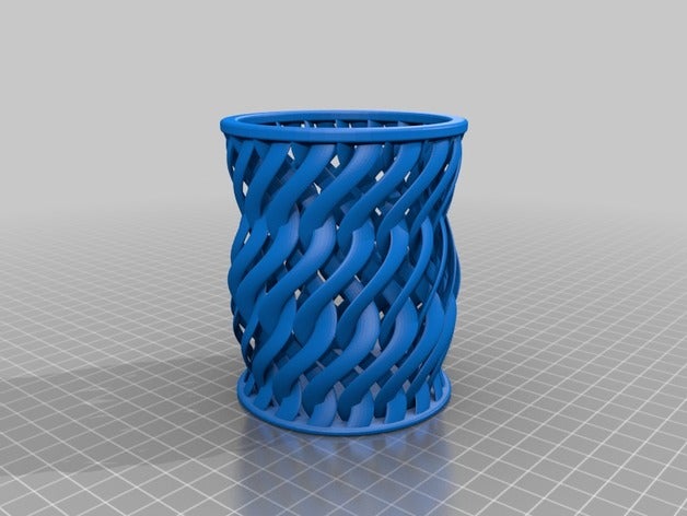 twistet wall vase decor funny nice pen holder twisted 3D print model - Mito3D