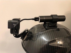 casque chargeur de batterie titulaire fixations gopro sport à l'extérieur support paramoteur ppg 3d print model - Mito3D