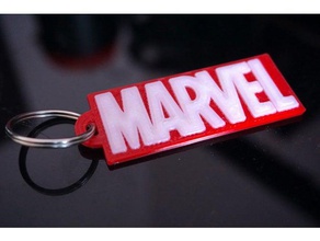 marvel 2 color keychain keychains 3d print model - Mito3D