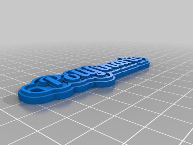 poli de porte-clés personnalisé 3D print model - Mito3D