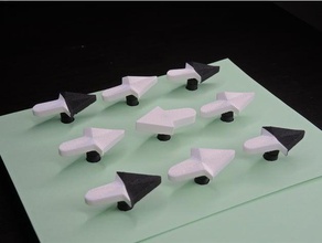 motorisierter nach rechts zeigender Pfeil illusion math Kunst automatisierte die optische weisenden 3d print model - Mito3D