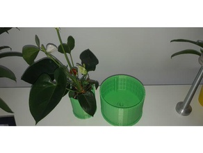 arejado clone de plantio do agregado familiar flor vaso flores o auto rega 3d print model - Mito3D