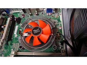 hp elite 8300 radiateur de montage ordinateur amd dissipateur chaleur cmt intel lga1155 3d print model - Mito3D