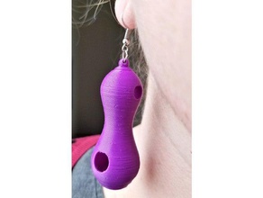 shapely double torus earrings 3d printing topology 3d print model - Mito3D