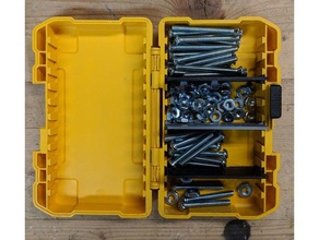 dewalt craftsman case dividers tool holders boxes small parts storage toughcase 3d print model - Mito3D