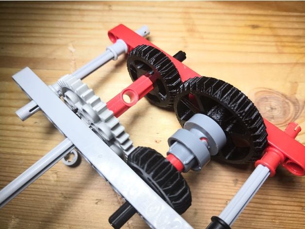 lego Zahnräder 16t 20t 24t 36t 40t engineering Auto Getriebe motor Verhältnis technic 3D print model - Mito3D
