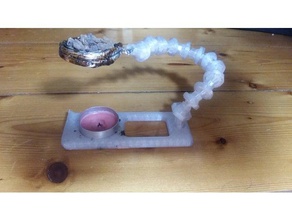 adjustable incense burner household supplies flexible arm 3d print model - Mito3D