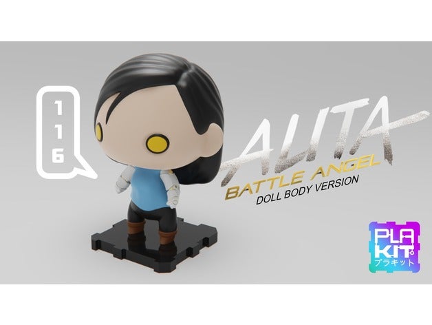 alita ángel de batalla la muñeca cuerpo los juguetes juegos acción figure animation anime character collectible collection figurine gally gunnm manga miniature plakit purakito toymaker 3D print model - Mito3D