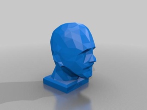 low-poly Kopf craig Skulpturen 3d print model - Mito3D