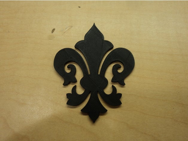 fleur de lis 2 Arte 2d arte 3D print model - Mito3D