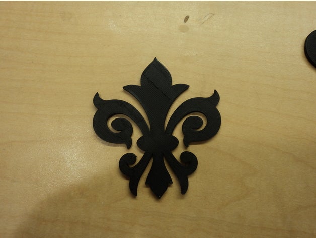 fleur de lis 3 Arte en 2d arte la art 3D print model - Mito3D