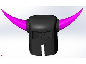 pekka casque accessoires de jeu clashofclans clashroyale clash clans royale mini-pekka 3d print model - Mito3D