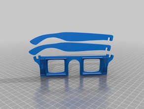 retro-tv-Sonnenbrille Mode 3d print model - Mito3D