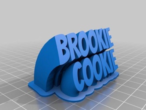 mon personnalisés balayage 2 brookie cookie bureau 3d print model - Mito3D