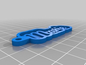 özelleştirilmiş Anahtarlık marie 3d print model - Mito3D