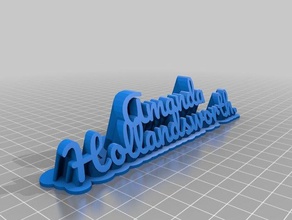 amandah signs logos customized 3d print model - Mito3D