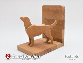sujetalibros labrador cnc organización router perro a los perros golden retriever mpcnc la madera contrachapada lectura sorotec basicline carpintería zenziwerken 3d print model - Mito3D