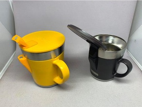 thermos jdc-240241350351 coperchio gancio v2 cucina pranzo tazza di caffè 3d print model - Mito3D