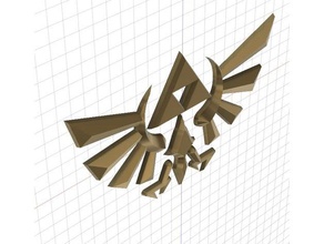 zelda hylian símbolo juegos 3d print model - Mito3D