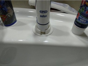 oralb basit temel banyo oral-b Bankası diş fırçası standı 3d print model - Mito3D