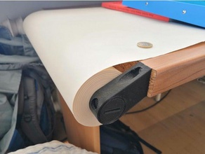 ikea m&aringla drawing paper roll bracket organization desk mala mounting wall 3d print model - Mito3D