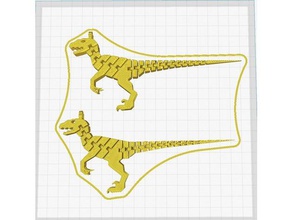 flexi raptor trousseau de clés 3d l'imprimante accessoires flexy velociraptor 3d print model - Mito3D