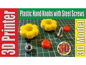 plastic hand knobs steel screws tools 3d print model - Mito3D