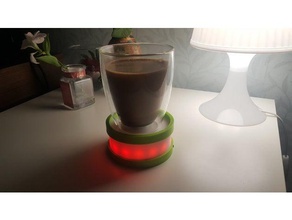 night lamp cup holder 3d printing addressable arduino battery boost converter charger diy electronics box fusion led liion nodemcu relax rgb tp4056 ws2812b 3d print model - Mito3D