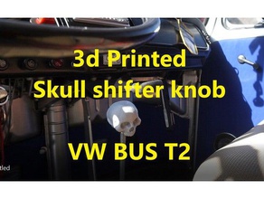 skull shifter knob vw bus automotive 3d printed printing car part parts shift t2 3d print model - Mito3D
