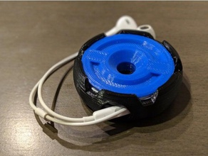 earbud spool mobile phone cable management headphones 3d print model - Mito3D