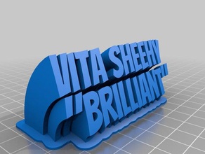 vita plaque de nom bureau personnalisé 3d print model - Mito3D