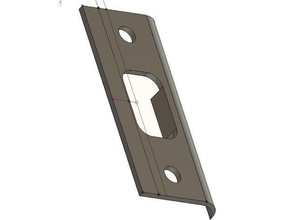 pestillo de la placa huelga reemplazo partes puerta el 3d print model - Mito3D